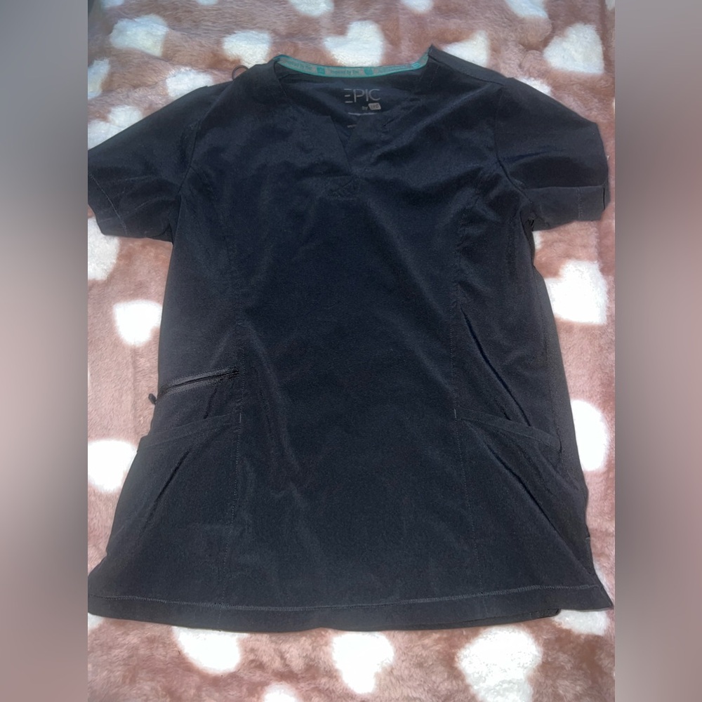 Black Epic Scrub Top